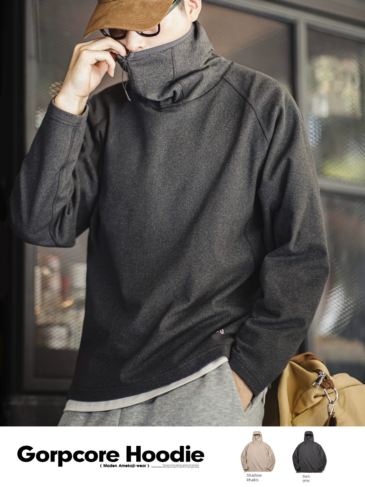 Madden Gorpcore Imitation Dralon Outdoor Sweatshirt Parka