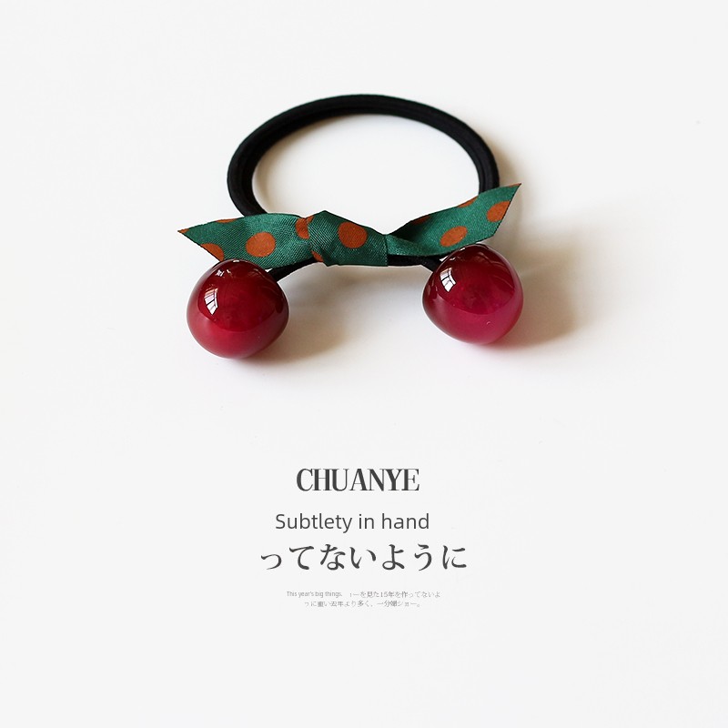 Kawano Cherry Rubber Band Simple Hair Ring Bows