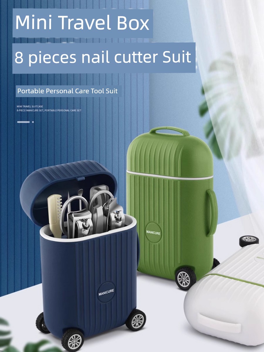 Mini Luggage Nail Clippers Suit Stainless Steel For Home Nail Scissors Nail Clippers Manicure Manicure Tools Full Set
