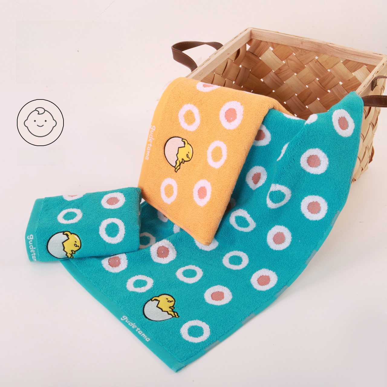 King Shore Towel Sanrio Yolk Brother Officially Authorized Cotton Thick Face Towel Face Washing Face Wiping Bath Hair Drying Towel