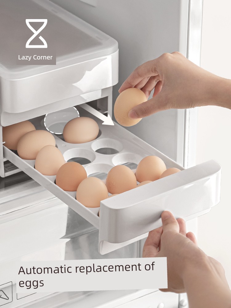 Lanjiaoluo Kitchen Refrigerator Drawer Box Eggs