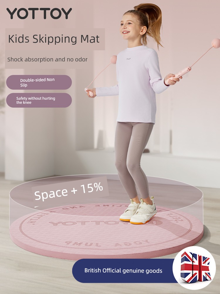 Yottoy Children's Jumping Rope Shock Pad Yoga Mat Professional Soundproof Non Slip For Home Exercise Pad Soundproof Floor Mat Indoor