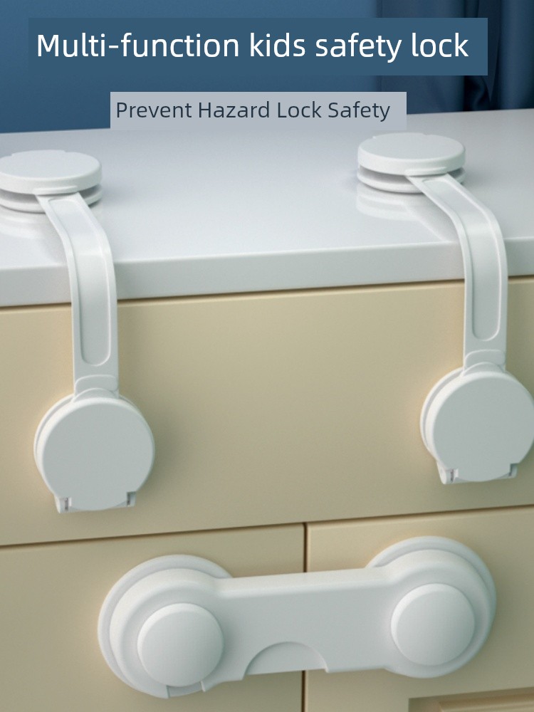 Child Safety Lock Safety Drawer Lock Baby Anti-Clamp Hand Baby Anti-Open Refrigerator Cabinet Cabinet Door Lock Fastener Anti-Wardrobe Door