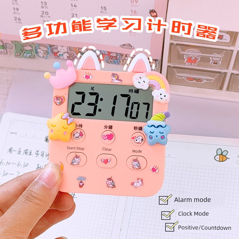 Timer Kitchen Stopwatch Alarm Clock Timer Kids Time Management Dual-Use Learning Student Special Mute Countdown