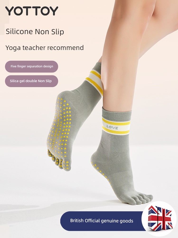 Yoga Socks Women's Professional Pilates Socks Non-Slip Socks Toe Socks Tube Socks Yoga Sports Fitness Fall and Winter New Arrival