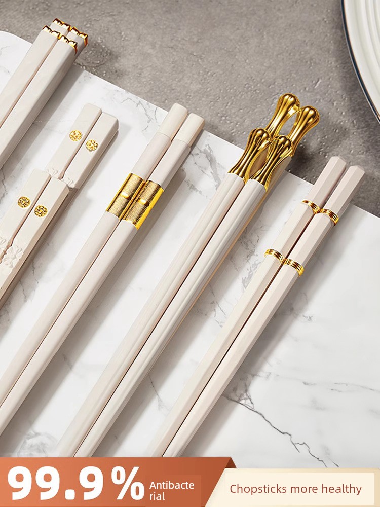Chopsticks For Home High-End New Antibacterial and Mildewproof Special Tableware for Special Person for Meal Sharing Ceramal Chopsticks for One Person