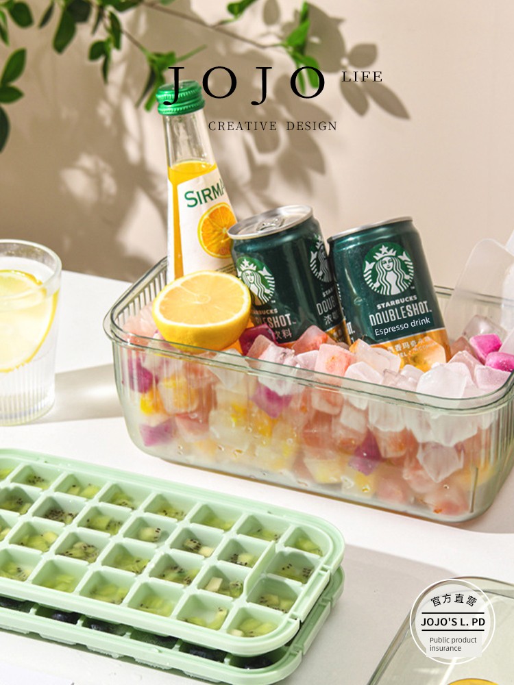 Jojo's L. Pd. Mr. Grocery. Ice Tray Press Refrigerator Ice Tray Refrigerator Ice Making Handy Gadget | Quilt Bag