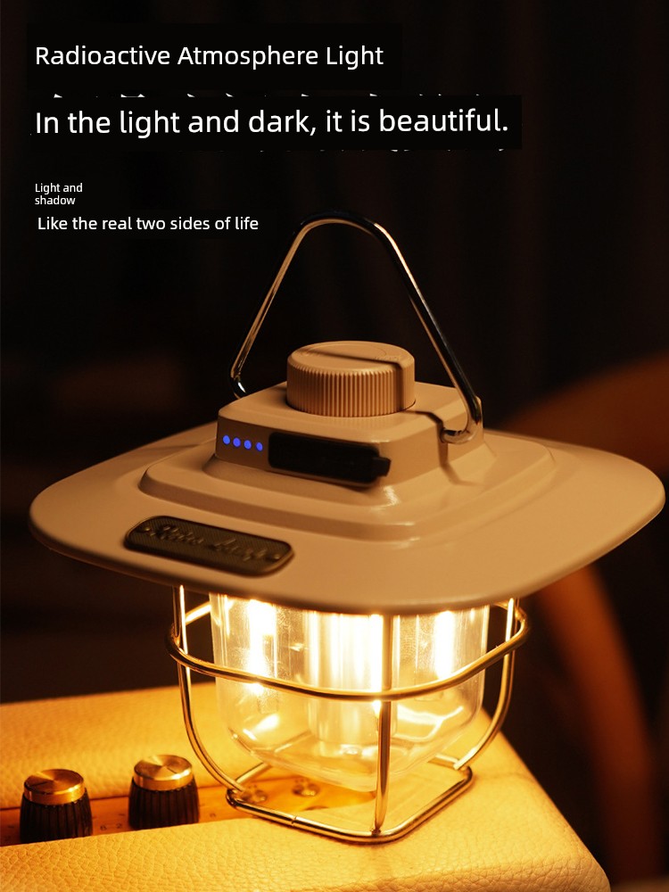 Outdoor Camping Lantern Ultra-Long Life Battery Tent Light USB Light High-Power Multifunctional Camping Lamp Barn Lantern Charging Hanging Lamp