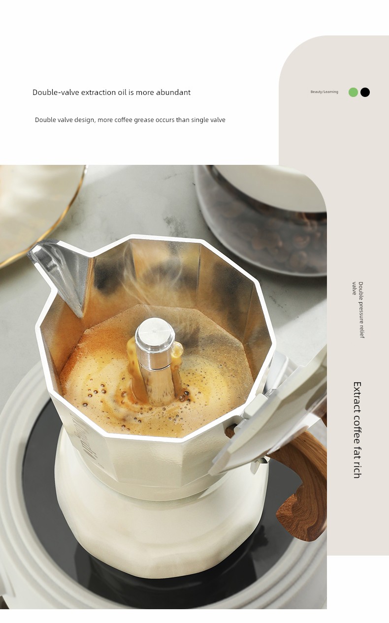 Mongdio Double Valve Espresso Coffee Maker Set