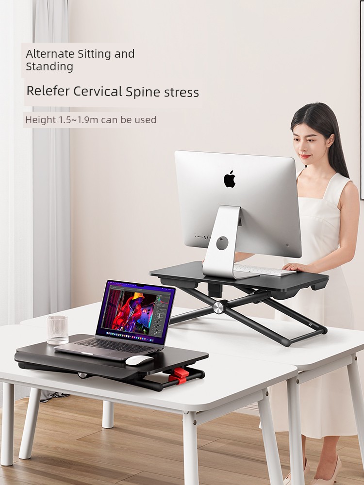 Saijing Lifting Table Office Desk Surface Panel Computer Bracket Table Lifting Platform Small Work Computer Brackets Station Height Increasing Standing Workbench Learning Laptop Lifting Bracket Electric Upper Table