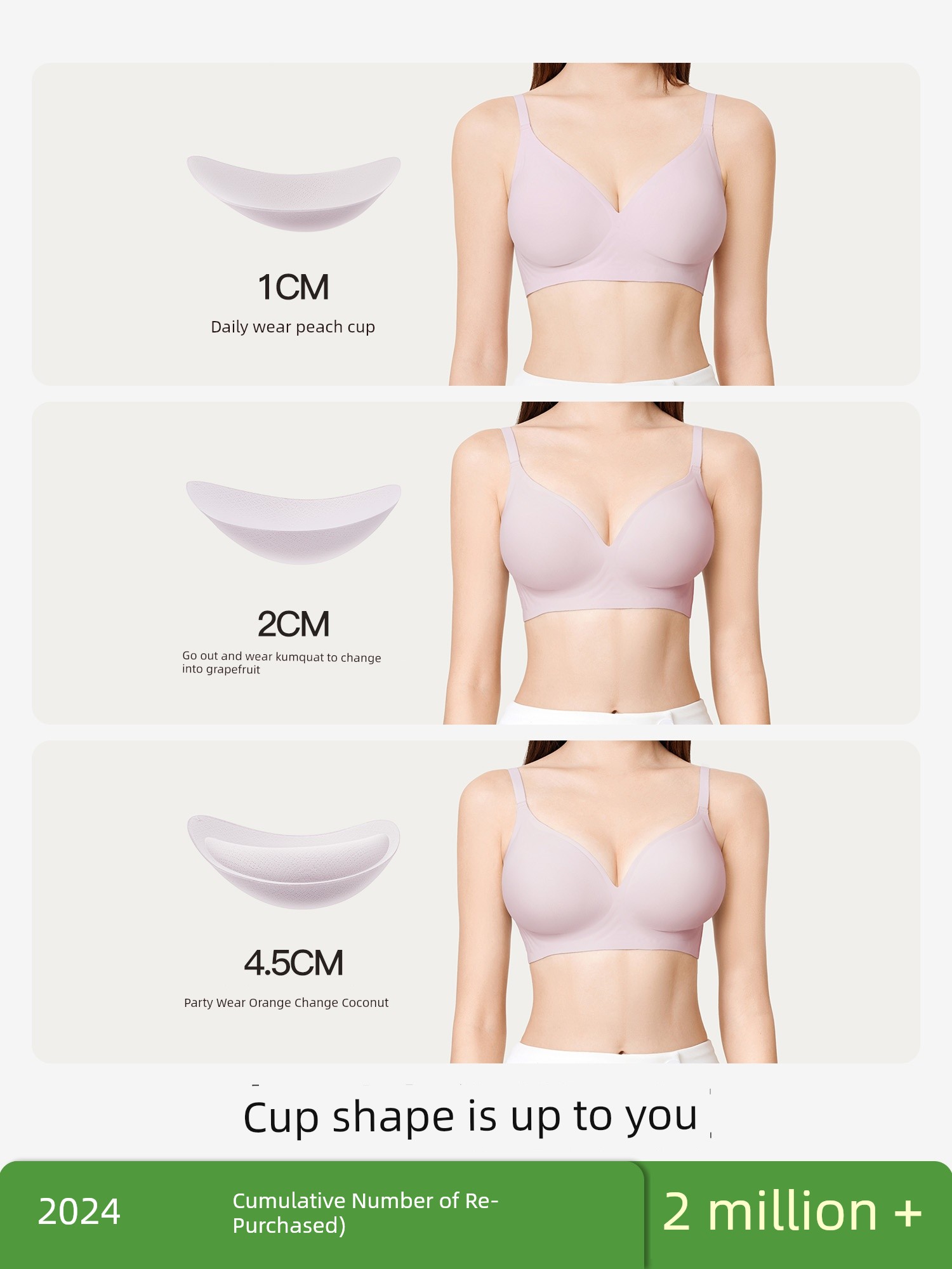 Secretworld Expansion Intimates Women's Small Chest Push up Big Soft Support Seamless Bras Sexy Cartoon Chest