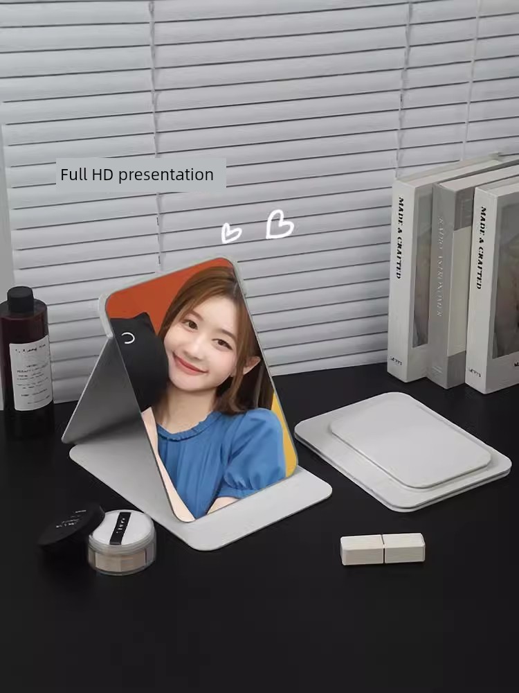 Jujiajia Folding Mirror Student Dormitory Multi-Functional Dressing Mirror Household Desk Vertical Special Makeup Mirror