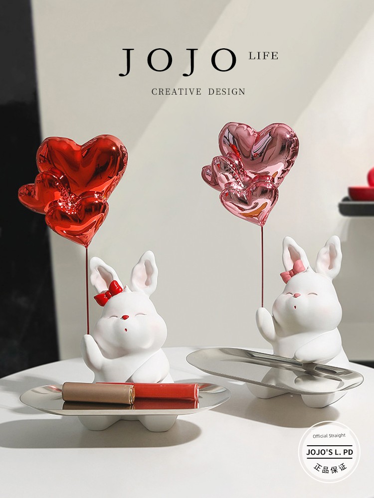 Jojo's L. Pd. Flower. Storage Rack Cute Rabbit Desktop Decoration Tray Storage | Flower Stack