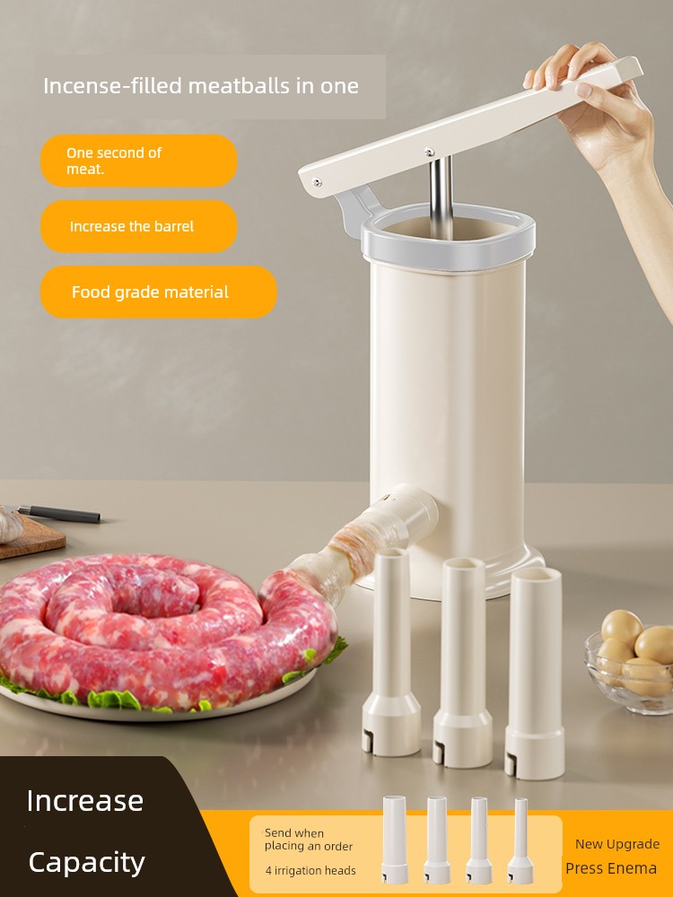 Cooker King Labor-Saving Lever Press Type Sausage Filler Handmade Sausage Handy Gadget Large For Home Food Grade Manual Sausage