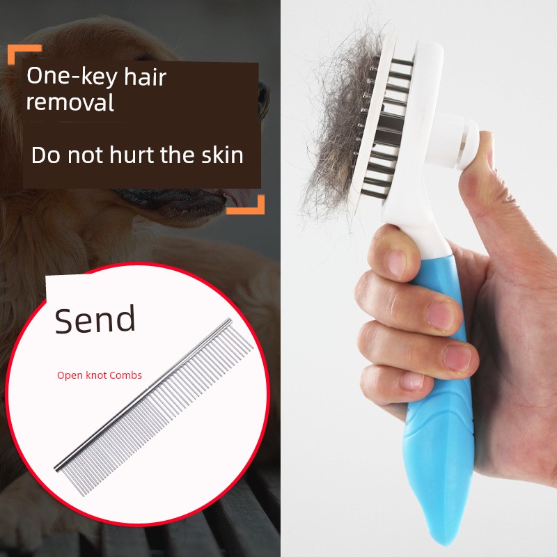 Dog Comb Dog Hair Comb Cat Comb Cat Hair Pet Cat Supplies Large Dog Dog Hair Brush Teddy Self-Cleaning Comb