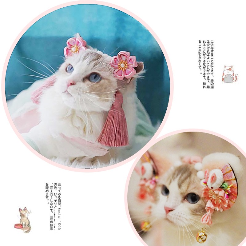 Cat Chinese Ancient Style Cute Funny Dress-up Headgear Pet Decorations Puppy Dog Hair Accessories Yorkshire Cat Headdress