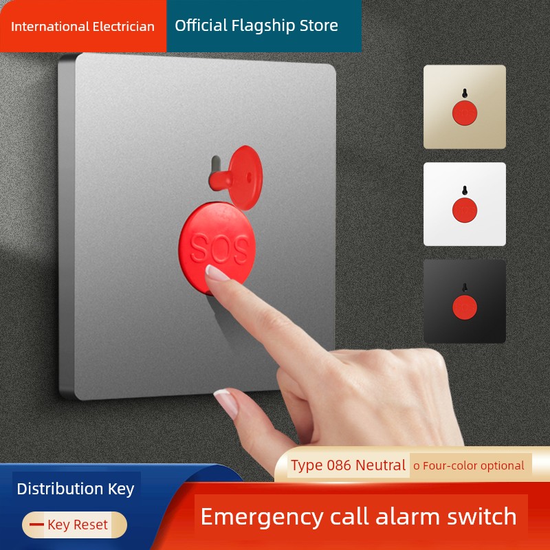 86 Type Emergency Button Switch Manual Alarm Manual Alarm Emergency Alarm Elderly Beeper Panel Fire Fighting