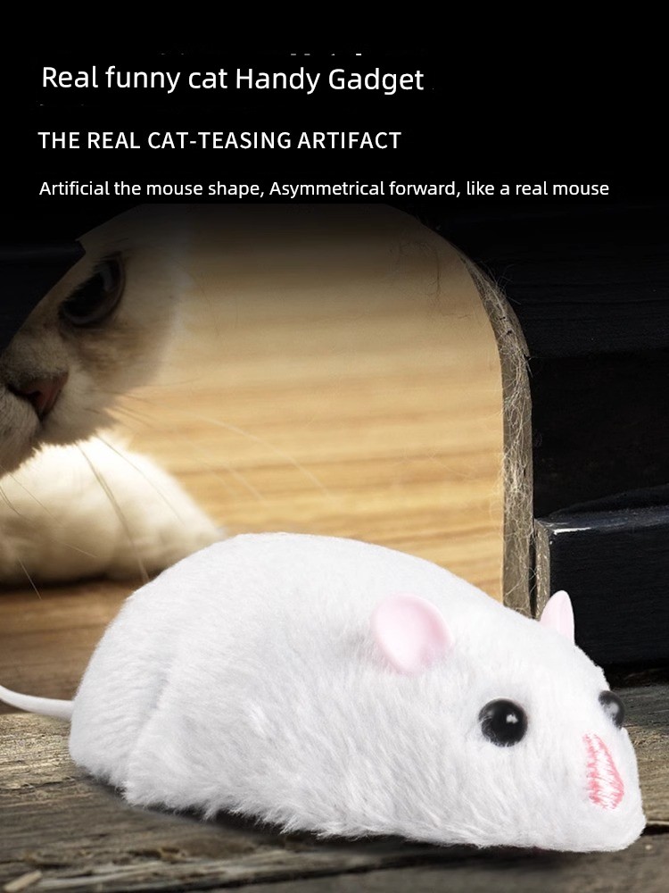 Remote Control Funny Cat Little Mouse Artificial Electric Cat Toy Cat Teaser Kittens Cat Self-Hi Relieving Stuffy Pet Supplies