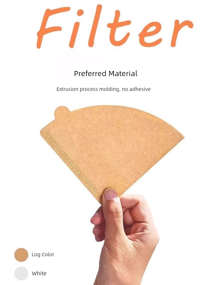 Hanging Ear Fan-Shaped Drip Type Hand Made Coffee Filter Paper