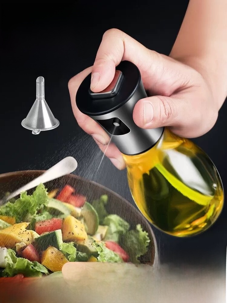 German Oil Dispenser Spray Glass Oil Sprinkling Can Olive Oil Kitchen Cooking Oil Spray-like Barbecue Oil Bottle Food