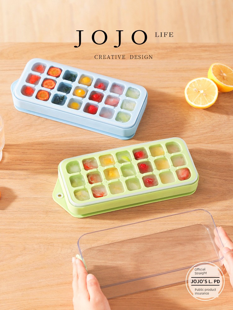 Jojo's L. Pd. Mr. Grocery. Press Ice Cube Mold Ice Cube Box Food Grade with Lid | Xun Hui