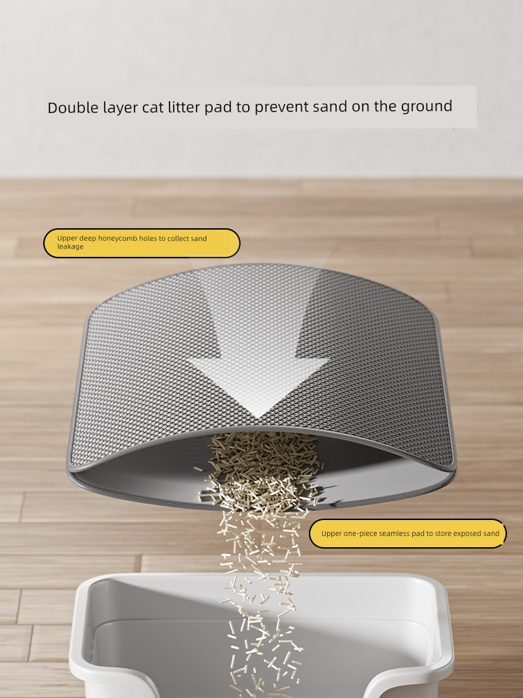 Oversized Anti-Splash Double-Layer Filter Cat Litter Pad