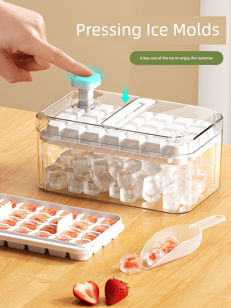 Ice Cube Mold Press Ice Cube Box Food Grade For Home Ice Grinding Tool Handy Gadget Refrigerator Homemade Ice Box