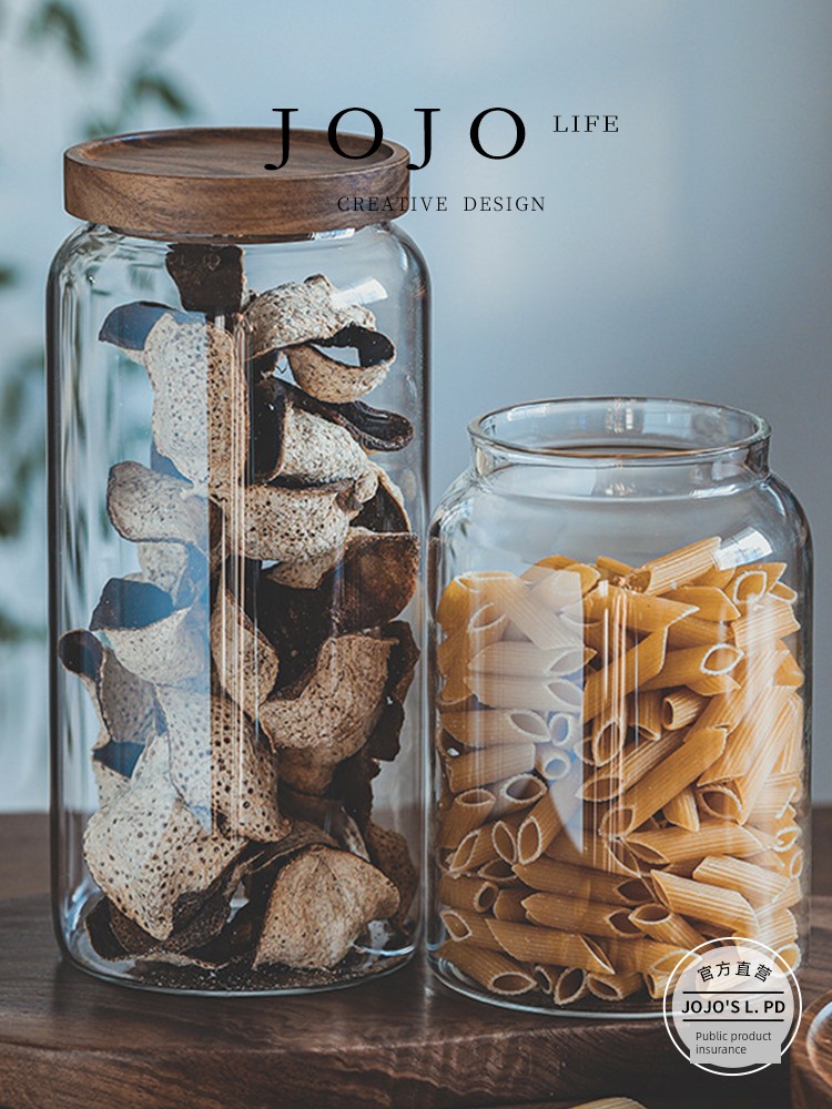 Jojo's L. Pd. Haaveto. Storage Jar Japanese For Home Glass Solid Wood Gaina Sealed Bed & Breakfast | Received