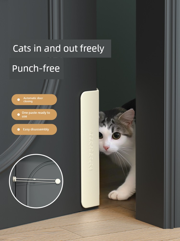 Cat Door Free Access Door Cat Two-Way Door Opener Self-Closing Door Pet Leave Door Hole Puppy in and out Door Handy Gadget