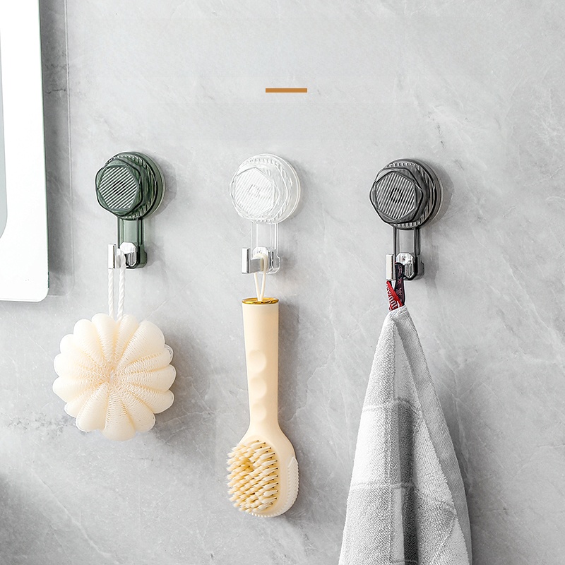 Rotate Suction Cup Hook Powerful Vacuum Wall Hanging No-Punch Sticky Hook behind the Kitchen Door Invisible Bathroom Load-Bearing Storage