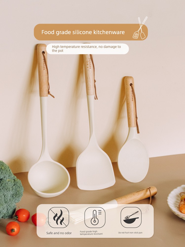 Tree Can Silicone Spatula Food Grade Spoon Soup Spoon Home Spatula Non-Stick Pan Food Supplement Special Kitchenware Suit