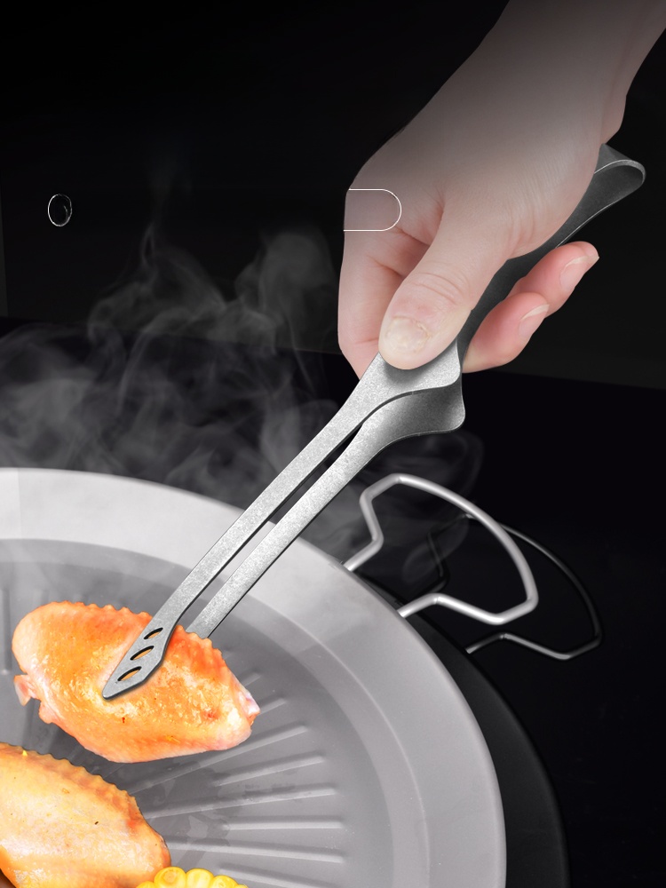 Long Oven Mitts Titanium Alloy Barbecue Clip for Picnic