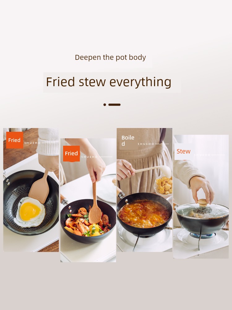 Tree Mini Non-Stick Baby Food Supplement Kids Small Iron Pot