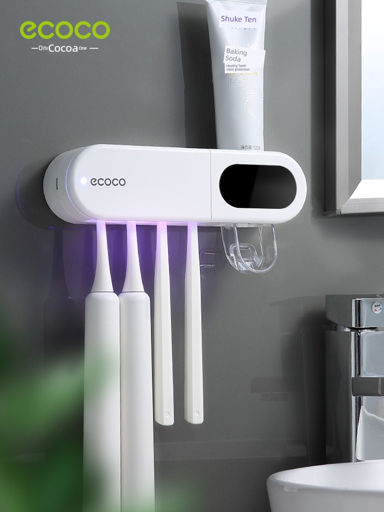 Toothbrush Sterilizer Storage Rack UV Electric Toothbrush Cup Wall-Mounted Punch-Free Sterilization Cup Storage Rack