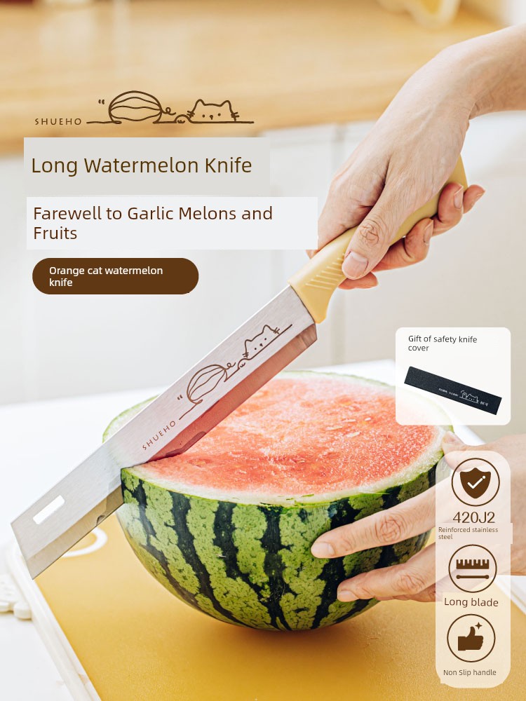 Tree Fat Orange Extra Long plus Size Cut Fruit Watermelon Knife