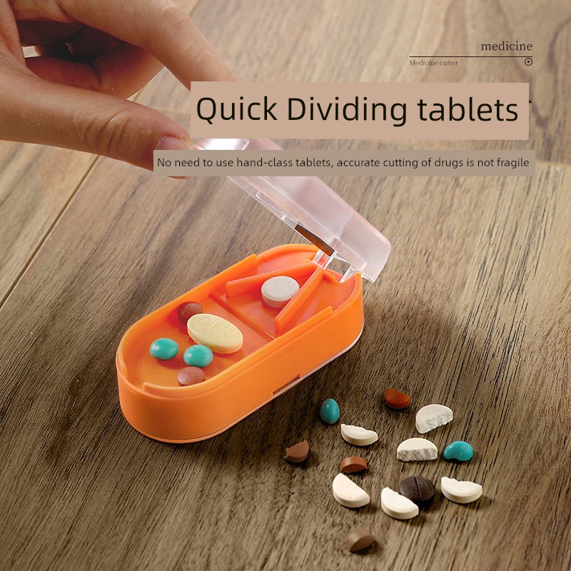 Cutter Piece Splitter Precision One Divided into Two Points Handy Gadget Separately Packed Case Portable Case Pill Splitter