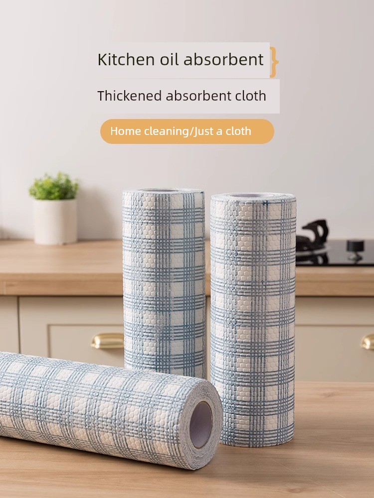 Lazy Rag Kitchen Disposable Washable Wet and Dry Thickened Oil Removal Cleaning Tissue Oil-Free Dishcloth