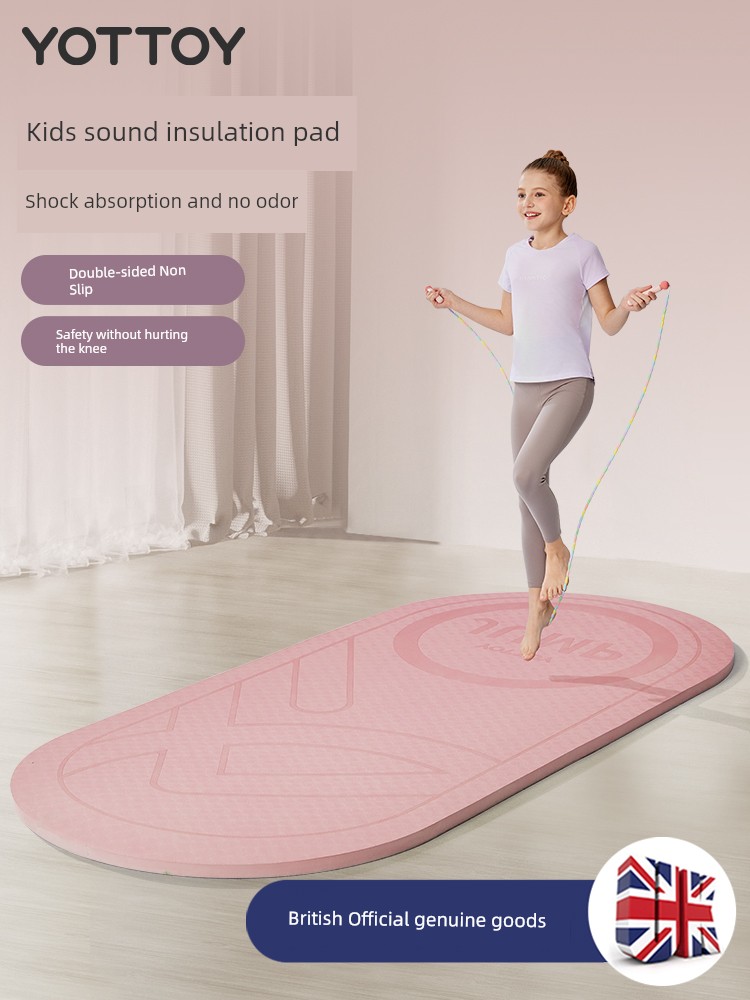 Skipping Rope Shock Pad Kids Yoga Mat Soundproof For Home Skipping Rope Mute Mats Super Jogging Aerobics Non Slip Thickened