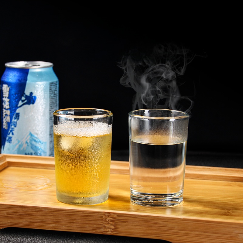 High Temperature Resistance Tempered Glass Beer Steins Tea Cup 100.00G Half Three Two White Wine Glass One Shot Cup Lead-Free Heat-Resistant