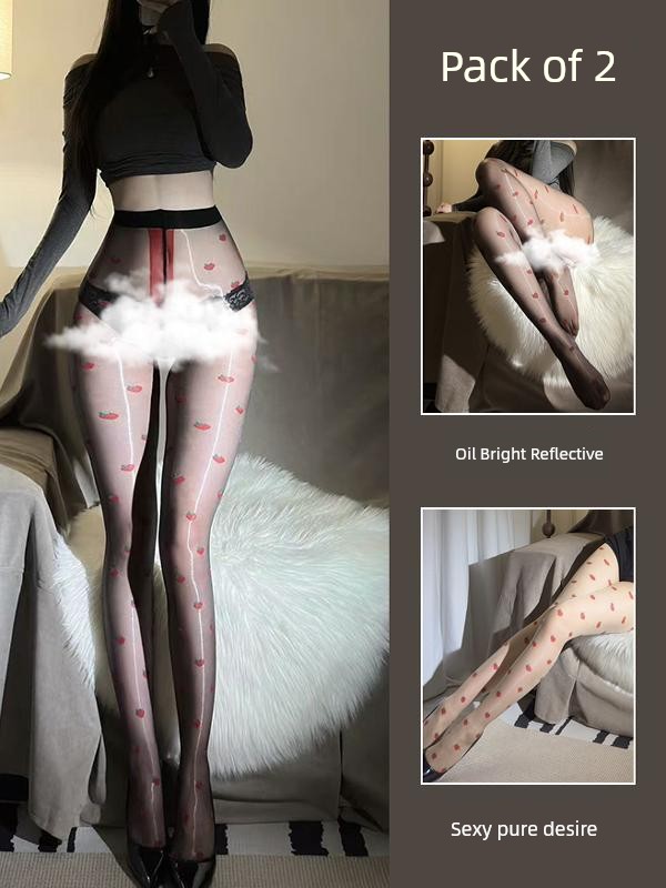Oily Shiner Stockings Women's Aurora Horse Oil Socks Open Black Silk Superb Fleshcolor Pantynose Ultra-Thin Anti-Hook Silky Style Oily Socks