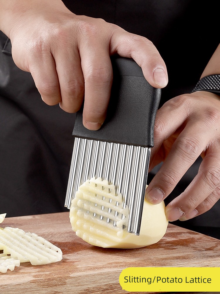 Cut Potato Chips Kitchen Tool Wave Edge Knife Slices Potato Potato Grid Ripple Knife Potato Knife Radish Wolf Tooth Knife