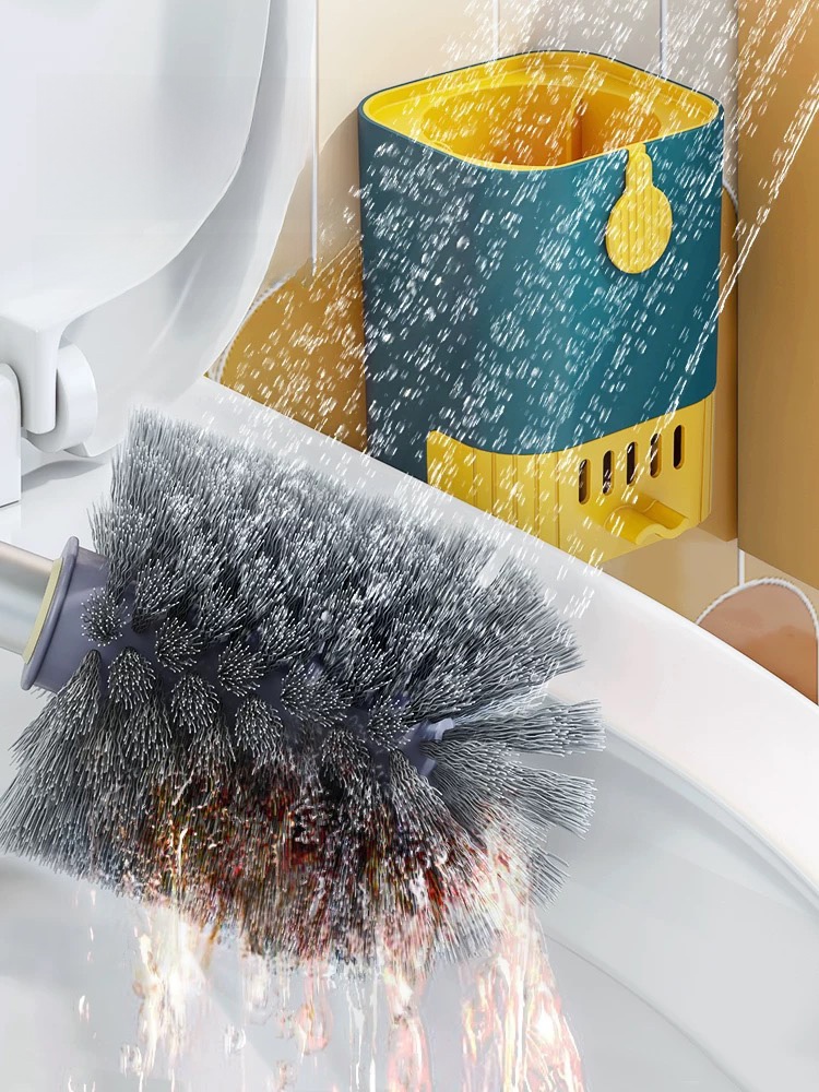 Toilet Brush For Home Cleaning Brush without Dead End Bathroom Wall Hanging with Base Long Handle Toilet Brush Wash Fantastic Toilet Accessories