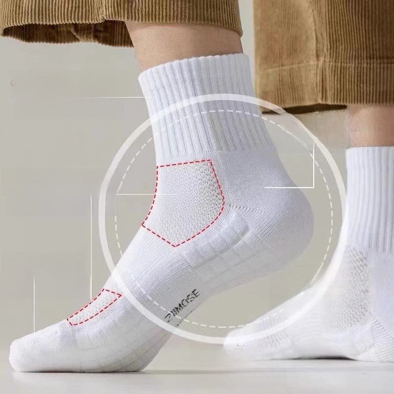 Sports Socks Professional Running Autumn and Winter Thickening Stink Prevention Hosiery Pure Cotton Towel Bottom Basketball Soccer Socks Long Tube Knee Socks