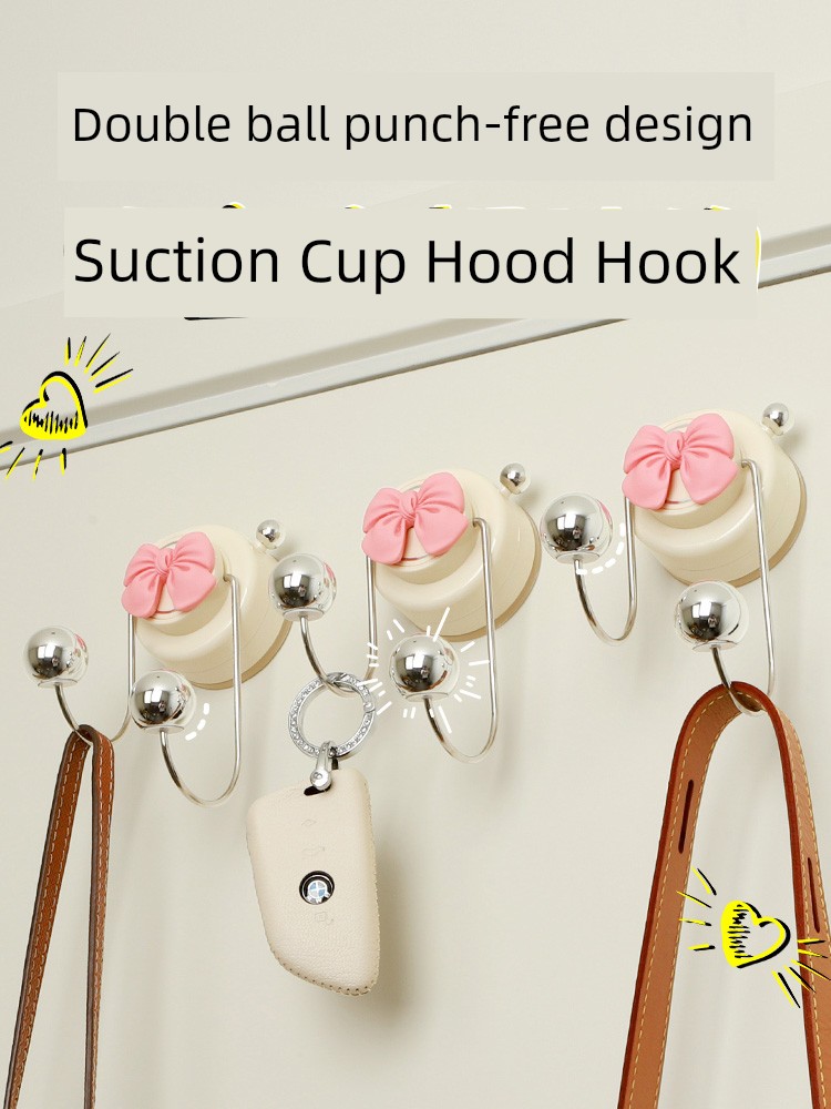 Cream Style Wall Hook Wall Storage Wall Hanging Entry Door Rear Wall Coat Hook Clothes Rack Creative Punch-Free