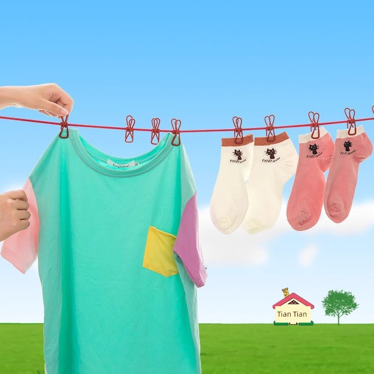 Travel Retractable 12 Clothes Hanger Quilt Portable