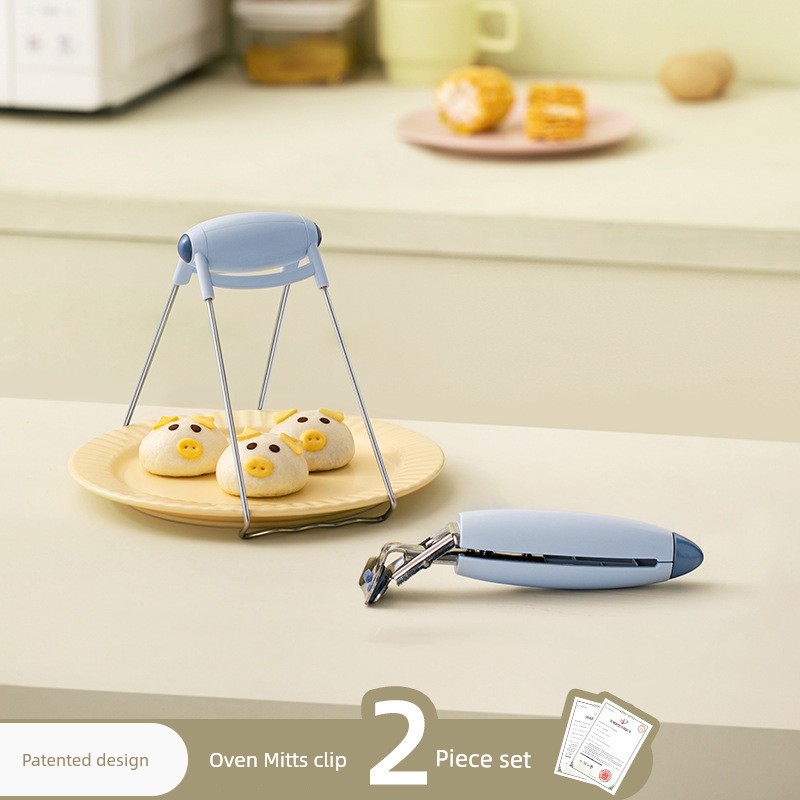 Kitchen Insulation Oven Mitts Clip Bowl Clip 304 Stainless Steel Plate Picking Bowl Holder Home Non-Slip Plate Picking Handy Gadget