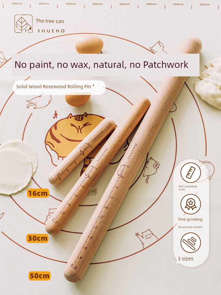 Tree Can Be Rosewood Kids Large Three-Piece Set Rolling Pin