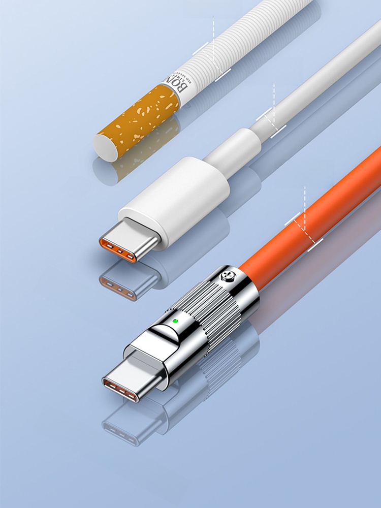[Super Fast Charge W Typec Data Cable] Genuine Goods 6A for Huawei Charging Cable P40pro Mate50 Geek Line Mobile Phone W Metal TPC Flash Charging Android 66W Zinc Alloy