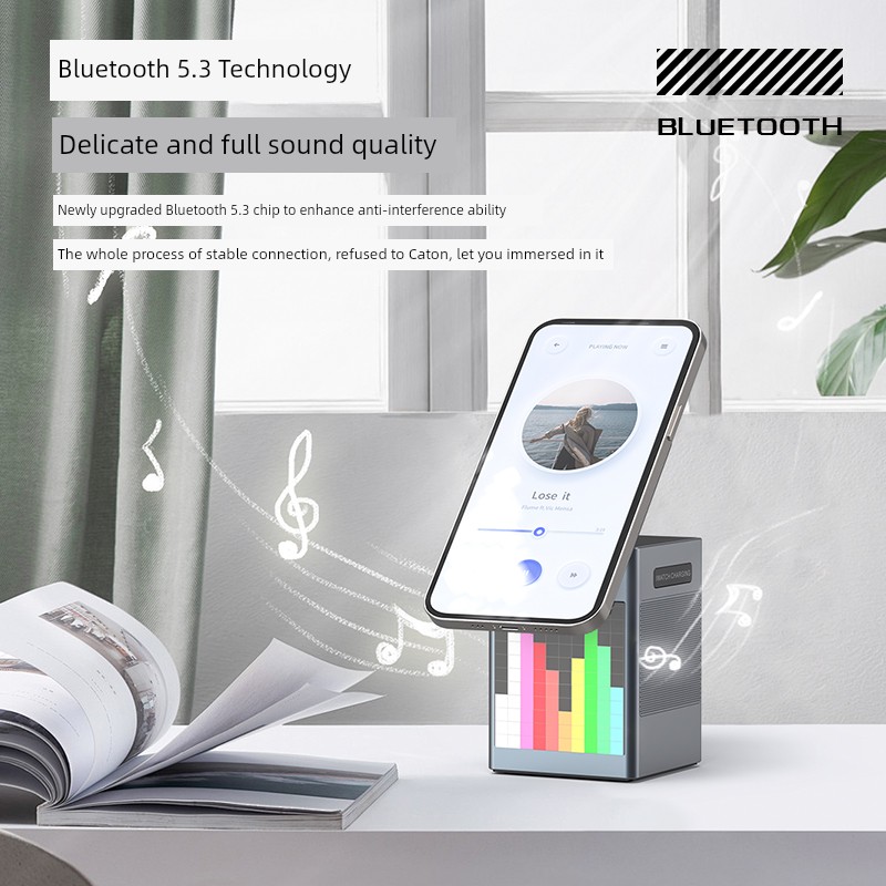 Miaoku Bluetooth Audio Wireless Charger All-in-One Speaker Desktop Magnetic Bracket Mobile Phone Headset Watch Charging