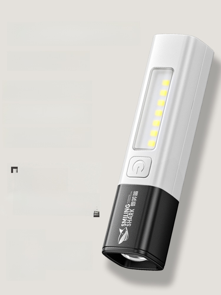 Smiley Shark Power Torch Zoom Mini 2024 Charging Outdoor Super Bright For Home Multi-Functional Long Endurance Durable